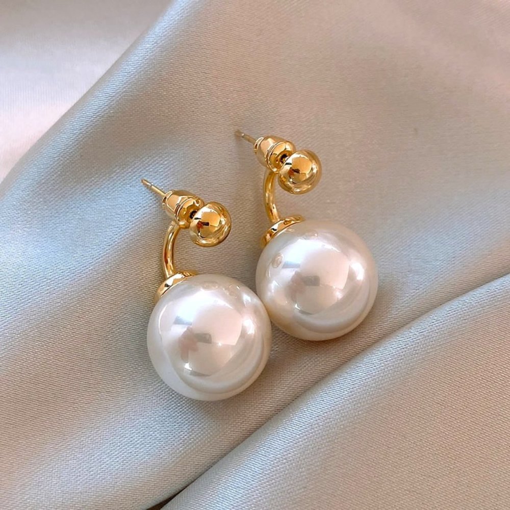 GOLICC White Pearl Earrings